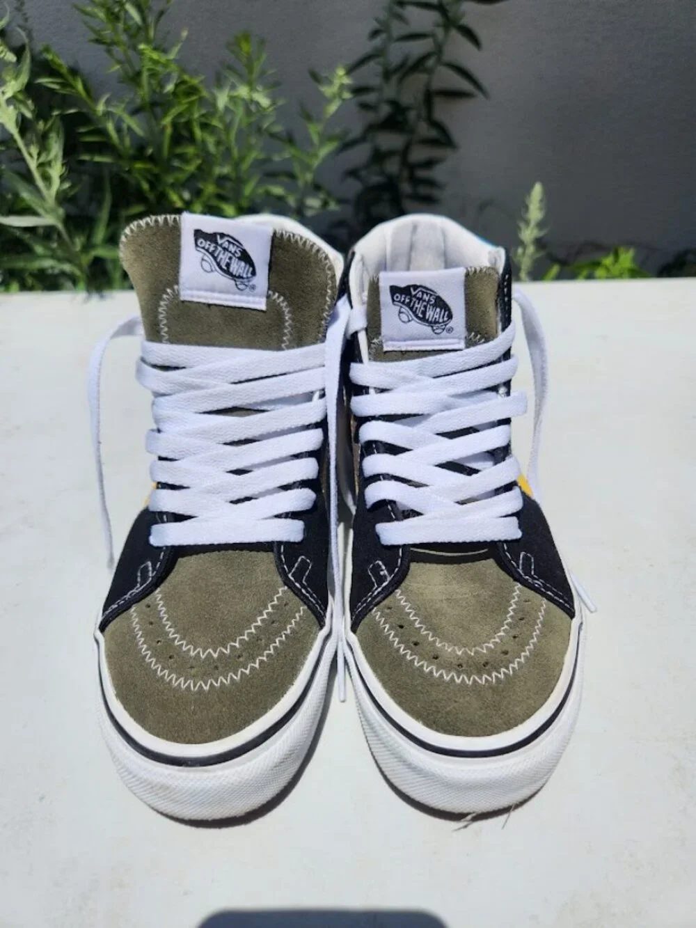 Vans Sk8-Hi Zig Zag Sneaker Shoes Suede / Canvas Tennis Shoes Size Women's 5